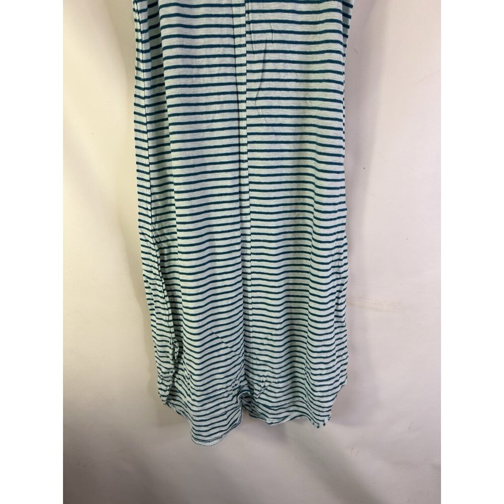 Cut Loose Cotton Linen Striped Flowy Dress Lagenlook Coastal - Picture 4 of 7